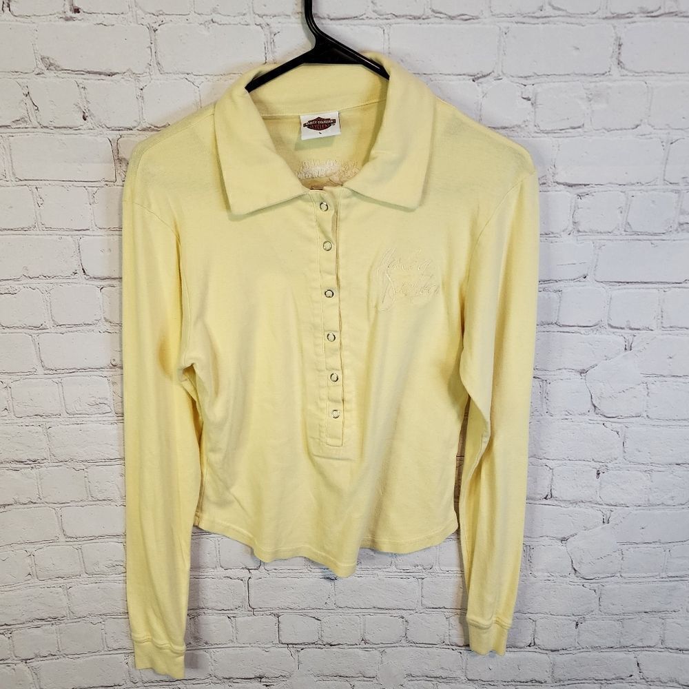 Women's Harley-Davidson longsleeve button-up shirt, size Large